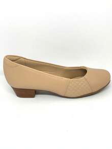 Sapato Scarpin Feminino Modare Salto Médio Ortopédico Joanete, Scarpin Bico Fino - Bege Napa 7032534 - Visão 4