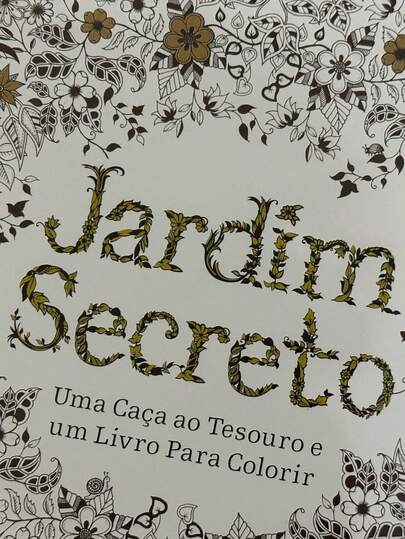 Kit folhas de livro de colorir jardim secreto para pintura Anti Stress