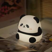 Panda Night Light, Silicone LED Night Light, Dimmable With Timer, 800 MAh Rechargeable Night Lamp,Touch Controls , Panda Gift 