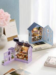 CUTE ROOM 1 Kit de construcción de modelos, casa en miniatura DIY para ensamblar, mini decoración 3D, adecuado para el hogar, decoración de dormitorio, muebles, manualidades de madera, regalos de Navidad, Pascua, San Valentín y Año Nuevo