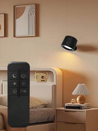 1 件磁性壁灯，LED 双面照明 360° 旋转多功能壁灯，LED 橱柜灯，三色可调，触摸和遥控，USB Type-C 5V 充电，可调光，家居照明，适用于客厅、卧室、走廊、床、阅读、厨房、家居、室内/室外等，圣诞节装饰礼物，感恩节，新年