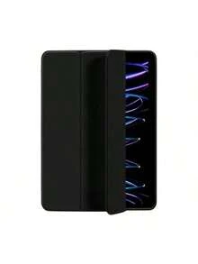 平板电脑保护壳适用于 iPad 10、iPad Pro 11 英寸 2020/2021/2022、iPad 7/8/9 10.2 英寸、iPad Air 11 英寸 (M2) 2024,超薄轻巧智能保护套,带自动睡眠/唤醒功能、三折支架、蜂巢式通风 (黑色) - 黑色 - 查看 25