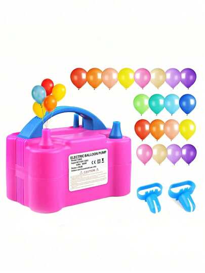1 pieza Bomba eléctrica portátil para inflar globos, inflador de globos eléctrico con soplador de globos para decoración de fiestas