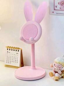 2 pièces Support de téléphone portable mignon en forme de lapin, support de bureau universel pour diffusion en direct et cours en ligne, support pliable et ajustable pour regarder la télévision, support de chevet portable