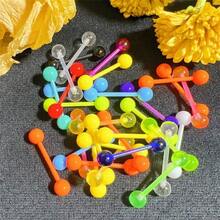 Sortierte farbige acrylische Zungenpiercing, unisex einfarbiger Pierring-Schmuck