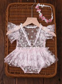 2 pezzi Set tutina in pizzo viola e fascia per bambine neonato, tutu in rete soffice come accessori fotografici, regali per festa di nascità, decorazioni per la festa di nascita, regali di Pasqua per bambine/bambini