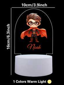 1pc Custom Cartoon Cape Boy 3D Led Night Light, Custom Super Hero, Custom Car, Custom Giant Wheel 3D Led Night Lamp, Color Changing Bedroom Manga Anime Figure Night Lights Gift,Christmas Gift Supplies