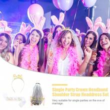 Bride To Be Sash And Hen Party Accessories Kit - Includes Sash, Tiara, Bride Veil With Comb, Ideal For Bridal Showers, Bachelorette Parties, And Weddings - Perfect For Brides-To-Be,3 Packs