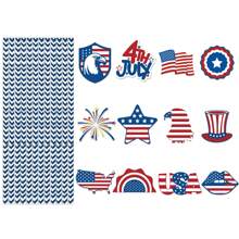 24pcs/Set 4th Of July Disposable Straws Flags Decor Well Crafted Patriotic Drinking Straws For American National Day Theme Decor