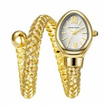 Damen Schlangen-Armreif Uhren, Mode Armband Uhr, Marken Quarz Uhr für modebewusste Mädchen