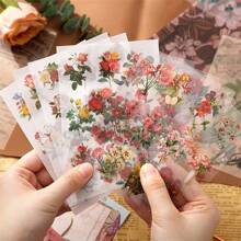 Natural Memory Warm Gift Box Stationery Set, Includes Nature Plant Floral Decoration Material Stickers Tapes, High-Quality Notebook, Planner Gift Box