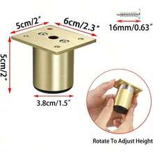 4 piezas Patas ajustables para gabinete, Patas de muebles ajustables, Elevadores de muebles de sofá, Patas de repuesto DIY para muebles, Pies para soporte de TV - Multicolor - Ver 18
