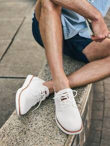 Men's Spring Summer Dress AirEase  Mesh Oxfords Sneakers Casual Dress Lace-Up  Walking Shoes - White - View 3