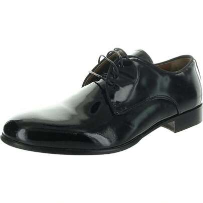 Niko Mens Lace-Up Patent Leather Oxfords