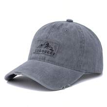 JZML 1pc Unisex Letter & Mountain Peak Embroidery Baseball Cap
