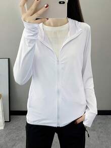 夏季运动女超薄防晒外套长袖防紫外线皮肤衣透气户外运动风衣