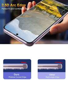 Compatible With Google Pixel 9Pro XL/Pixel 8/Pixel 8A/Pixel 8 Pro, 2-In-1 High Definition/Privacy Screen Protector + Camera Lens Protector Set, 9H Hardness Tempered Glass, High Definition Anti-Scratch, Privacy Protection, Sensitive Touch Gift For Birthday, Family, Friends Phone Screen Protector, Phone Accessories - Clear - View 5