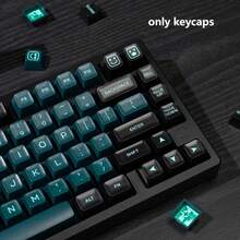 160 Keys Double Color Key Cap SA Series Green Magic Key Cap Set Is Suitable For 60%, 65%, 75%, 95% Mechanical Keyboard Key Cap - Green - View 4