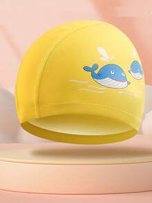 1pc Children Cartoon Swimming Cap With Ear Protection, Suitable For Boys And Girls - Multicolor - View 19