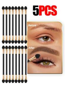 40 piezas Aplicadores de esponja para sombras de ojos de doble cara, pinceles para maquillaje de sombras de ojos - Multicolor - Ver 11