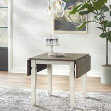 TMS Maryland 30 Indoor Drop-Leaf Dining Table, Walnut/Antique White - 1 - View 3