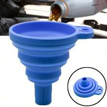 Large entonnoir en silicone pour huile moteur - pliable et portable pour les changements d'huile de voiture