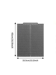 1pc Silicone Dish Drying Mat, Foldable Drain Rack, Large Dish Drainer Mat, Pot Holder, Dishwasher Friendly Trivet, Kitchen Accessories, Non-Slip Kitchen Mats For Sink Side, Natural And Hygienic Kitchen Essential For Home And Kitchen Room Decor, Part Of Your Cozy Fall& Winter Styles And Christmas Decorations - Grey - View 13
