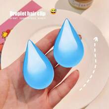 1pc-Emoticon Sweating Angry Question Mark Hair Clip, Funny Expression No Words Acrylic Hair Accessory