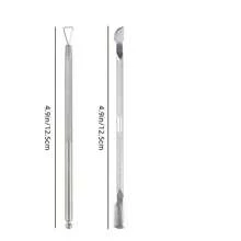 2pcs Stainless Steel Cuticle Nipper And Cuticle Pusher Manicure Set Tools