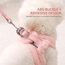 HP112-131件秋冬保暖反光绒中小型宠物背带 - 粉色 - 查看 5