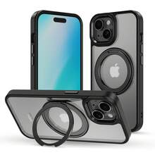 M MYBAT PRO RingRound 360° Kickstand Case W/ Magnetic For Apple I Phone 13/I Phone 16e/ 14/ 16/ 15/ 16 Plus/ 16 Pro/ 16 Pro Max, Compatible With MagSafe - Black - màu đen - Xem 2