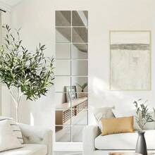 2/4 pièces Autocollant de miroir mural, miroir pied-à-terre pour la maison, miroir pied-à-terre pour la chambre à coucher, miroir souple auto-adhésif, acrylique, durable et non fragile