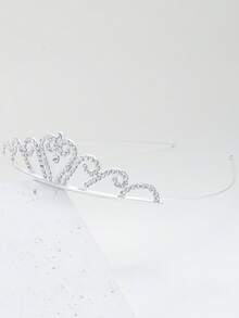 1入組水鑽皇冠頭髮配飾髮箍