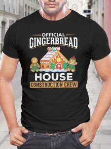 Funny Gingerbread House Crew T-Shirt - Christmas Baking Tees For Bakers Gingerbread Lovers | Holiday Xmas Matching Family Outfits