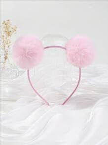 1pc Girls Pompom Decor Cute Headband For Party