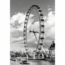 1pc Đen Trắng Cầu Tháp London Rome New York Áp Phích In Tranh Canvas Nghệ Thuật Treo Tường Hình Ảnh Cho Phòng Khách Trang Trí Nhà Khung Tùy Chọn - Nhiều màu - Xem 20