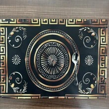 Dessous de table motif noir et doré de luxe, dessous de table décoratifs, dessous de table de luxe pour restaurant, décoration de fête, décoration de maison, dessous de table parfaits pour cadeaux, dessous de table de décoration de dîner, dessous de table parfaits pour la décoration de la maison