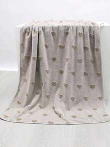 1 pièce Serviette en polaire en forme de cœur, super douce, absorbante et agréable pour la peau pour la salle de bain, la salle de sport, l'hôtel et la plage. Indispensable pour un usage quotidien, idéal pour la maison et les voyages - Un cadeau parfait pour tous, décoration de salle de bain, décoration d'automne, rentrée scolaire, salon de beauté, maison, salle de bain