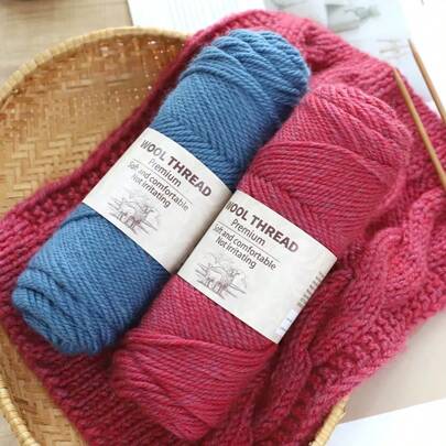 5pcs 500g(100g*5) Wool Blended Yarn Soft Comfortable Breathable Hick Wool Yarn Alpaca Wool Yarn Handmade DIY Material Knitted Fashionable Sweater Jacket Scarf Hat Yarn Vibrant Colors Suitable For Knitting Sweaters Jackets Vests Hats Gloves Scarves Blankets And Various Home Decor DIY Crafts Hand Woven To Make Warm And Fashionable Sweaters