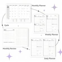 2025- 2026 English Planner, A5 Starry Sky Cover, With Annual /Monthly /Weekly/Daily Plan, 204 Sheets /408 Pages, Purple/Blue/Black/Pink/Gray, Suitable For Students Back To School And Office
