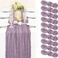 1 Stück Käsetuch Tischläufer Sommer Boho Landhaus Gaze Tischdecke 120 Zoll 10FT Käsetuch Läufer für Party Baby Dusche Heim Dekoration Feiertags Dekorationen