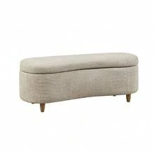 Bailey Storage Bench For Living Room, Flip Top Entryway Accent Bench, Cozy Plush Upholstery, All Season Modern Furniture Fits Stylish Bedroom Decor, Indoor Seating, Mother Day Thanks Giving Gifts - 灰褐色 - 查看 3
