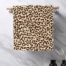 1pc/2pcs Leopard Print Towels Set, Soft & Absorbent Machine Washable Polyester Dishcloth, Perfect For Kitchen Decor, Cooking.Baking, Holiday Decor & Bathroomssentials, TableDecor, Kitchen Supplies, Home Decoration, New Home Bathroom Housewarming Gift, Kitchen Towels