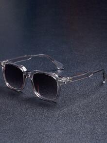 New Vintage Classic Square Small Frame Fashion Glasses, Unisex Simple Versatile High-End Casual, Daily, Party, Street Style Fashion Glasses, Suitable For Everyday Wear - Multicolor - View 2