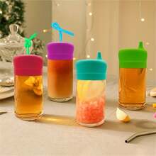 Silicone Drink Protection Cover, Drink Cover For Alcohol Protection, Reusable & Washable Silicone Drink Cover With Straw Hole, Wine Glass Cover To Keep Bugs Out, Anti-Drug Cup Cover For Party, Bar, Club, Fits Most Cup Size, Gift For Women - Multicolor - View 9