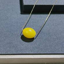 Zhenwei xina Beach Getaway Essential: Natural 'Energy Stone' Layered Necklace Brass Chain Six Color Fashion Jewelry Women For Your Summer Mother's Day Gifts Women