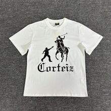 Corteiz New American Street Hip-Hop Drill Style Printed Jack Boys Fashion Loose Casual Short Sleeve - 白色 - 查看 2