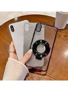 Magnetic TPU Flash Powder Gradient Ring Holder Phone Case Is Suitable For Compatible With Samsung S21 S22 S23 S24 S25 A14 A15 A16 A52 A53 A54 A25 A35 A55