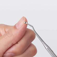 2pcs/Set Stainless Steel Cuticle Nipper & Pusher Nail Manicure Tool Set