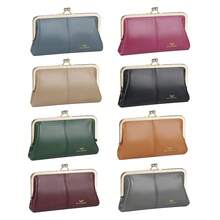 Royal Bagger RFID Genuine Leather Wallet For Women, Kiss Lock Clutch With Multi-Card Slots, Vintage Card Holder Purse - 棕色 - 查看 11